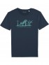 T-shirt 100% coton bio homme homme bleu marine "Le militant"