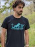 T-shirt 100% coton bio homme homme bleu marine "Le militant"