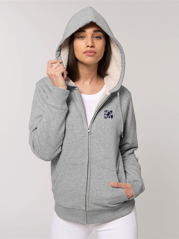 Sweat à capuche hoodie Femme made in France gris-clair SALLY